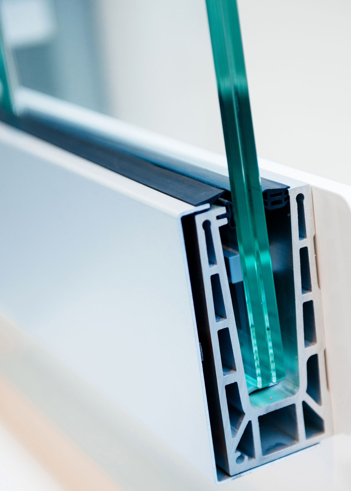 Railing bottom rubber profiles