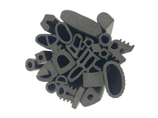 Adhesive sponge rubber profiles